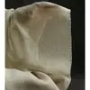 Tela de Gasa Color Marrón Oscuro Frito Textura Envejecida Retro Zen Algodón Lino Hanfu Ropa de Abrigo Tela de Diseñador
