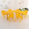 Conjunto de Mesa e Cadeiras de Aprendizagem para Crianças do Jardim de Infância, Mesa Lua de Plástico para Oito Pessoas, Mesa Multifuncional Ajustável para Treinamento de Educação Infantil