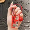 Llavero de Tarjeta de Texto Año de la Oveja de Acrílico Lindo Dibujo Animado Mascota del Zodiaco Colgante para Bolsos de Niñas Regalo de Año Nuevo