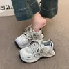 Zapatos de Malla Transpirables con Suela Gruesa Estilo Papá para Mujer, Nuevo Modelo Primavera 2026, Ligeros, Hacen que los Pies Parezcan Más Pequeños, Aumentan la Altura, Zapatos Deportivos Casuales Versátiles