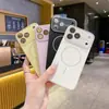 Adecuado para funda de teléfono magnética con ventana grande para Apple 17 Pro Max, funda protectora anti-huellas dactilares de cobertura completa anti-caídas para iPhone 16