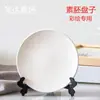 Prato branco sem esmalte cor de underglaze DIY prato branco pintura cerâmica cerâmica placa de porcelana branca pintura de arte chinesa pintura colorida placa branca pintada à mão