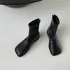 Botas estilo Martin femininas, nova coleção outono/inverno 2023, cor manga, forradas com fleece, botinhas estilo britânico, com sola plana, com zíper traseiro