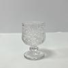 Copa de Vino Pequeña para Hogar con Pies Cortos Tallados Vintage Vaso de Cristal Desechable Copa para Vino de Frutas Pies Cortos Vaso para Licores Copa para Vino Dulce Mariposa