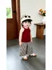 Conjunto de camisola de verano para niñas, nuevo y elegante chaleco fino y transpirable para bebés, pantalones casuales versátiles anti-mosquitos para bebés