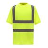 Camiseta de Segurança com Refletor para Obra de Construção Engenharia Construção Fluorescente Manga Curta Ciclismo Segurança ao Ar Livre Logo Estampado Roupa Refletora