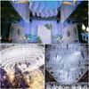 Adereços de casamento cortina de gaze decorativa fio de teto em forma de S fio suíço layout de local de casamento rede decorativa fio de teto de nuvem