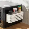 Colgador de Absorción Magnética KM5102 Estante de Almacenamiento de Absorción Magnética para Refrigerador Horno de Microondas Estante de Acabado No Adhesivo Montado en Pared