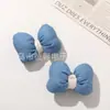 Tela Fresca Estilo Denim Rellena de Algodón Rayas de Puntos Lazo Relleno de Algodón Accesorios para el Cabello DIY Pasador Accesorios para Ropa