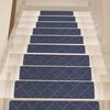 Alfombra para escalón de piso de madera maciza antideslizante y silenciosa, autoadhesiva sin adhesivo, alfombra para escalón de escalera tipo escalera