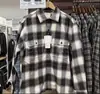 Camisa Japonesa de Primavera/Outono Masculina e Feminina com Bolso Duplo de Manga Longa Camisa Casual de Moda Camisa de Ar Condicionado 486615 488794