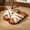 Direto da Fábrica Transfronteiriço Novo Outono/Inverno Veludo de Pele de Cordeiro Cruzado Chinelos de Algodão Femininos Atacado Em Estoque Suporte 24h Dropshipping