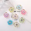 Flor de Strass Pérola Gradiente Leque Dobrável Acessórios Pétala Estampagem a Quente Strass DiY Acessórios para Penteado Em Estoque diy