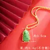 Colar Estilo Étnico Dourado Areia Vietnamita Cabeça de Buda Versátil Antigo Ouro de Imitação Buda Maitreya Corrente de Contas Redondas Pingente de Liga de Cobre