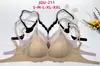 Venta al por mayor de fábrica Sujetador liso sin costuras para mujer Inalámbrico de escote en V profundo Push-up Borde ondulado Tallas grandes Lencería para mujer Color Nude