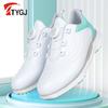 TTYGJ Golf Zapatillas Deportivas para Niños para Correr Zapatos Blancos Cordones Giratorios Convenientes Suela Antideslizante Impermeable
