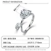 Anillo de moissanita de plata S925, anillo abierto de brazo retorcido forma de pera gota de agua, joyería de mano envolvente ajustable de nicho de la fábrica de origen