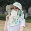 Chapéu de Proteção Solar Completa, Máscara Facial Respirável, Proteção para o Pescoço, Chapéu de Sol Integrado, Chapéu de Sol Anti-UV para Exterior para Mulheres, Verão