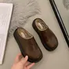 Zapatillas de Exterior para Mujer Estilo Birkenstock con Plataforma de Suela Gruesa para Aumentar la Altura, Sin Cierre, Punta Cerrada, Modelo Nuevo Primavera y Otoño 2025, Zapatillas Perezosas