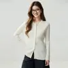 Suéter de cachemira pura para mujer, una capa interior cálida y elegante para polos, versátil y casual, con corte ajustado