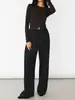 Amazon Transfronterizo Europa y América 2026 Tendencia de Moda Otoño Clásico Caída Casual Cintura Alta Traje Largo Pantalones de Pierna Ancha