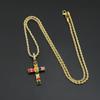 Pingente Cruz Hip-Hop Colar Cruz Rap Tendência Colar de Diamante Transfronteiriço Amazon Aliexpress