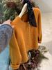 Chaqueta tipo cárdigan de punto con cuello redondo naranja de alta calidad para mujer, suéter de primavera y otoño, prenda exterior, top corto holgado.