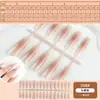 Pontas de Unha Cor Blush, Pontas de Unha Pré-Fabricadas, Spray de Nail Art Gradiente de Cor Nude, Efeito Clareador, Unhas Usáveis, Pontas de Unha Semi-Acabadas, Item Mais Vendido