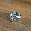 Anillo de Calavera Estilo Europeo y Americano Aleación Anillo Abierto Oscuro Joyería Punk para Estudiante Masculino Retro Hip Hop Joyería de Personalidad