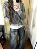Jeans Lavados Retro Americanos con Pierna Ancha y Corte Recto, Cintura Alta, para Mujer, Otoño 2026, Nuevos, Pantalones de Pierna Ancha