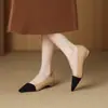 Zapatos de Punta Bloque de Color Estilo Francés Inspirados en Chanel, Nuevo Modelo Primavera/Verano 2026, Zapatos de Tacón Medio Versátiles de Moda Elegantes y de Gama Alta para Mujer