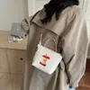Bolso de Mano Versátil Bordado Estilo Japonés para Mujer, Bolso Casual Ligero de Nailon de Nicho para Viajes y Compras, Bolso Cruzado de un Solo Hombro para Niños