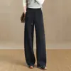 Pantalones anchos de moda y sencillos para mujer, nuevos pantalones rectos de talle alto para otoño de 2026, adelgazantes con caída holgada, adecuados para deportes y uso casual