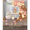 Ins Juego de Globos para Decoración de Cumpleaños Niños Niñas Fiesta de Cumpleaños de Bebé Accesorios para Disfrazar Escena