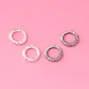 Plata S925 Accesorios para Joyería DIY Círculo Qiankun Nezha Escarchado Retro Círculo Cerrado Accesorios para Pulsera de Círculo Plateado Anillo Plateado