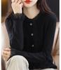 Novo Cardigan Tricotado Elegante Outono e Inverno 2023, Casaco, Camisa Básica para Mulheres, Top Curto da Moda, Casaco da Moda
