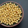 Cuentas Redondas Espaciadoras de Cuentas de Latón Chapado con Fuerte Retención de Color Oro Brillante Pulsera Brillante Accesorios de Joyería DIY
