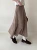 Saia de malha de lã encerada macia feminina outono e inverno nova saia guarda-chuva emagrecedora super bonita saia elegante de comprimento médio