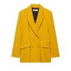 Comercio Exterior Ropa de Mujer 2025 Otoño Estilo Europeo y Americano Chaqueta de Traje Cruzada con Hombreras + Traje de Pantalón para Mujer A36858/9