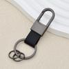 Llavero de Cuero Simple Personalizado Moda para Hombre Colgante de Cintura Llavero de Coche Almacenamiento en Casa Anti-pérdida Colgante con Hebilla en U