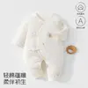 Roupas de bebê, acolchoadas Classe A, outono e inverno, macacão para recém-nascido, espesso, quente, estampa de desenho animado, estampa completa, roupas para bebê de um mês