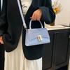 Verano Nuevo 2025 Nuevo Diseño Francés Simple Retro Color Moda Hombro Cruzado Portátil Bolso Cuadrado Pequeño para Mujer