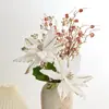 Flor Blanca Navideña Grande Nueva Transfronteriza Decoraciones Navideñas Flor Festiva Decoración del Hogar Flor DIY Arreglo Floral