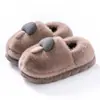 Lindas Pantuflas de Algodón con Forma de Hongo para Mujer con Cubre-Talón, Zapatos de Casa Cálidos de Felpa Engrosada para Otoño e Invierno, Zapatos de Exterior para Hombre, Zapatos de Maternidad