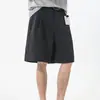 Pantalones casuales de verano estilo vintage old money para hombre, nicho de corte holgado, estilo relajado, versátiles, sencillos, nuevos shorts negros estilo coreano