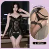 Sexy falda de malla de encaje de alta gama para mujeres jóvenes, lencería coqueta e íntima, camisón transparente de pura tentación