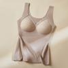 Camisola Térmica Ajustada para Otoño e Invierno para Mujer con Sujetador Incorporado, Adelgazante, Generadora de Calor, Alta Elasticidad, Ropa Interior Transpirable que se Puede Usar por Fuera