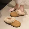 Chinelos Birkenstock Felpudos Femininos para Uso Externo 2026 Estilo Coreano Moderno Chique Chegada de Inverno Veludo Plus Quente Antiderrapante Chinelos de Algodão