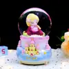 Caja de Música Creativa Bola de Cristal Oso Dulce con Nieve Brillante, Decoración de Escritorio para el Hogar, Regalo Creativo para Festividades Infantiles