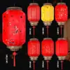 Linterna de Piel de Oveja Impermeable para Exteriores Protección Solar Estilo Antiguo Chino Linterna Roja Grande Festival de Medio Otoño Año Nuevo Lugar Escénico Linterna de Melón de Invierno